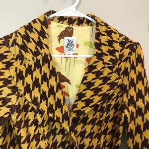 IVY JANE  houndstooth cordoroy lt wt coat Sz XS
